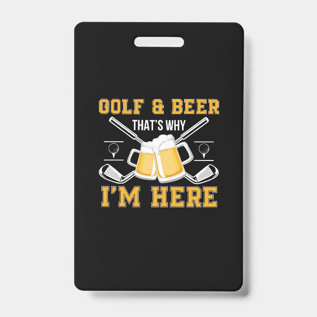 Badge Beer Drinker Golf And Beer Birthday (Avant)