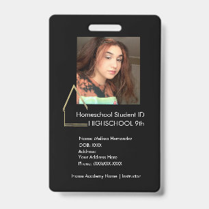 Badge Belle carte d'identité scolaire pour l'enseignemen
