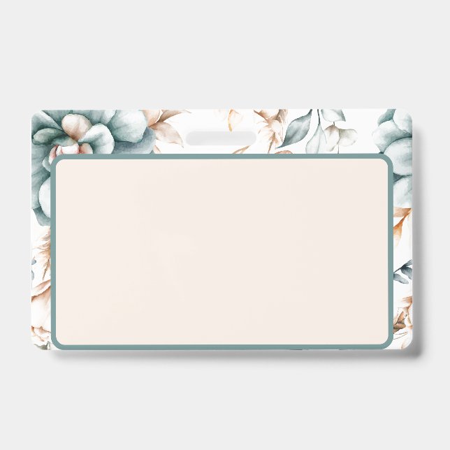 Badge Belle motif sans couture fleurie avec vintage (Avant)