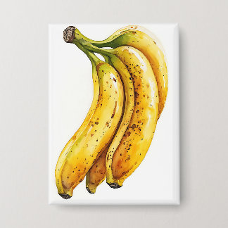 Badge Belle œuvre d'art à l'aquarelle de banane