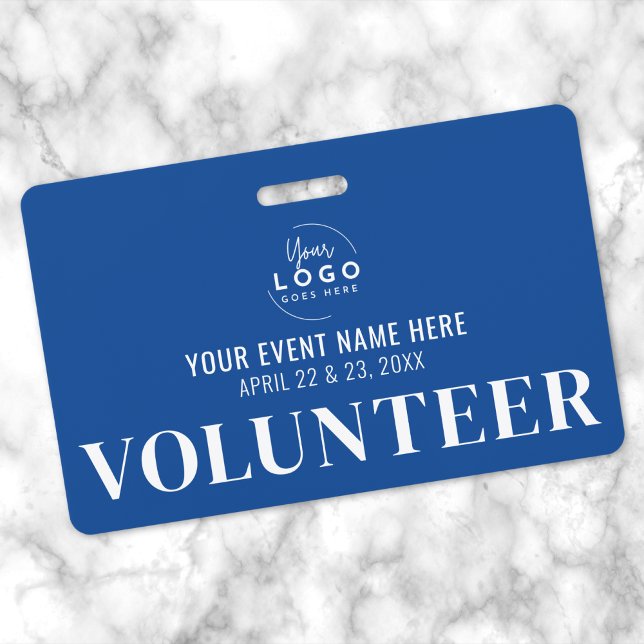 Badge Bénévole Bleu (Blue Volunteer Badge)