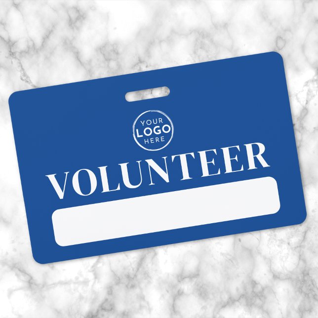Badge Bénévole du logo bleu (Blue Logo Volunteer Badge)