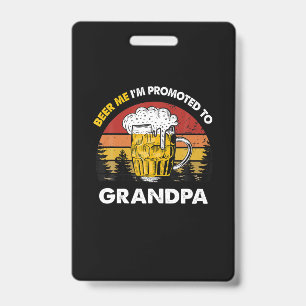 Badge Bière pour moi, je suis promu pour l'anniversaire 