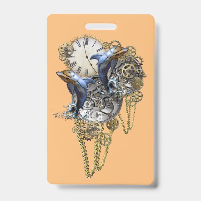 Badge Bijou Steampunk, bodys de bébé à pièce d'horlogeri (Avant)