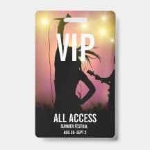 Billet de concert VIP personnalisé pour femmes