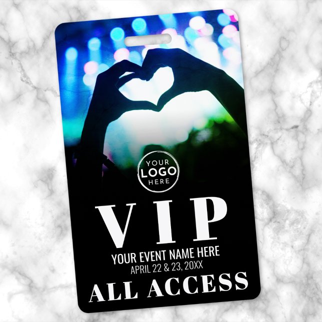 Badge Billet de concert VIP pour événement à accès libre (Concert Logo All Access Event VIP Badge)