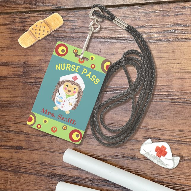 Badge Billet de passage pour une infirmière hérisson mig (Créateur téléchargé)