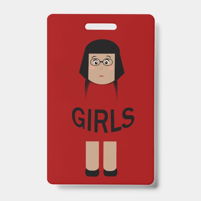 Badge Billet de salle de classe pour les écolières (Avant)