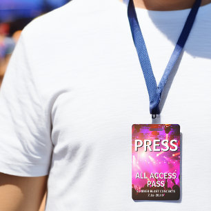 Badge Billet PRESS All Access Pass pour l'événement de c