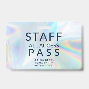 Badge Billet tout compris pour l'événement de fête au bo