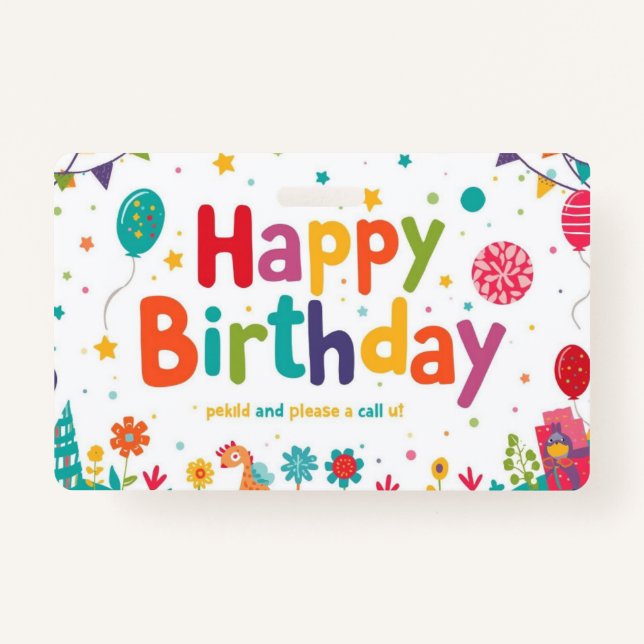 Badge Birthday card (Devant)