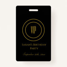 Black and Gold Chic Anniversaire Party VIP Access