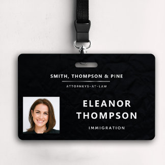 Badge Black Elegant Moderne Entreprise Photo Professionn