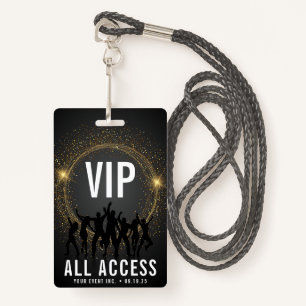 Badge Black & Gold VIP All Access Concert