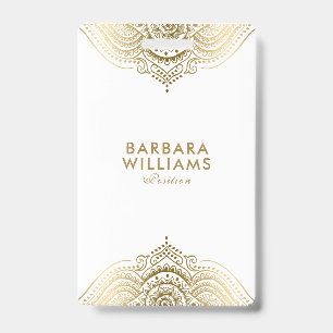 Badge Blanc de Minimalistig et dentelle fleurie d'or