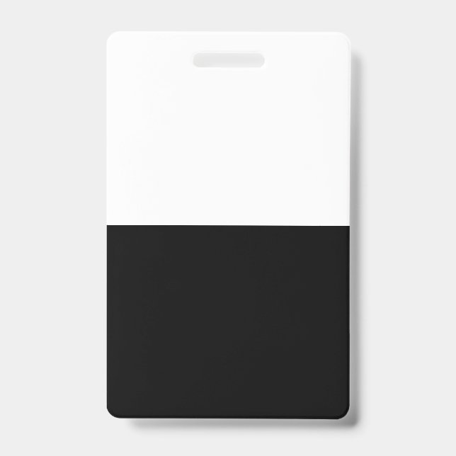 Badge Blanc noir do-it-yourself Modèle photo texte perso (Avant)