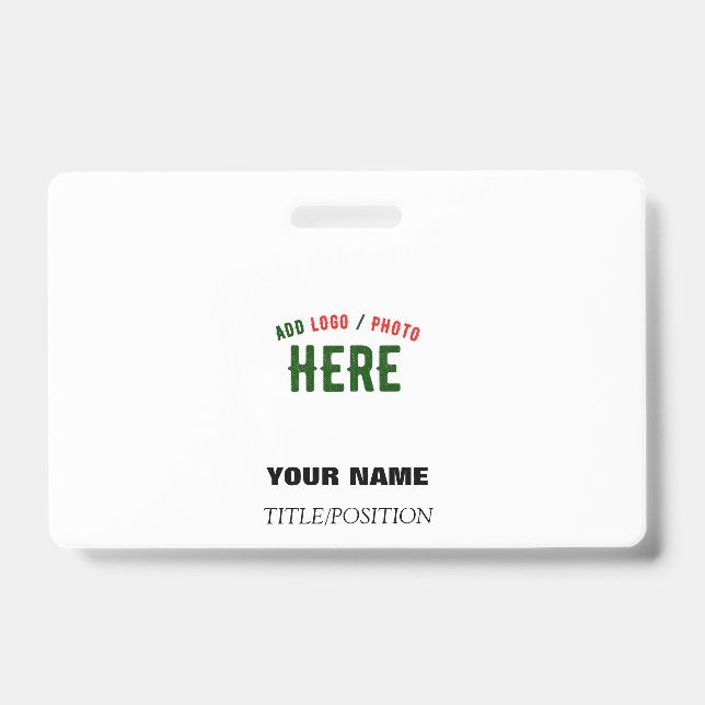 BADGE BLANC PERSONNALISABLE MODERNE DE MARQUE VÉRIFIÉ ST (Avant)