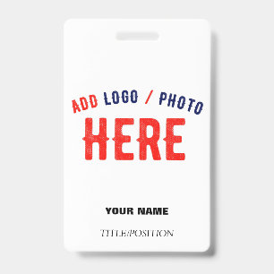 BADGE BLANC PERSONNALISABLE MODERNE DE MARQUE VÉRIFIÉ ST