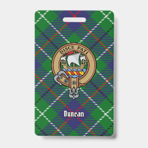 Badge Blason du clan Duncan sur tartan