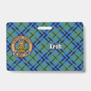 Badge Blason du clan Keith sur tartan