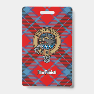 Badge Blason du clan MacTavish sur tartan