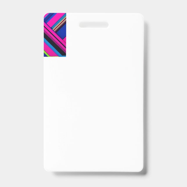 Badge Bleu électrique et rose (Avant)