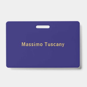 Badge Bleu foncé et or, minimaliste tendance professionn