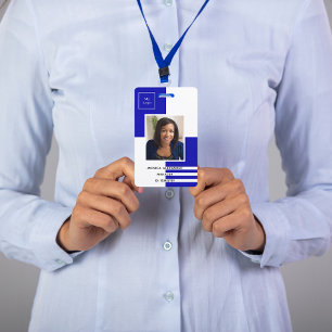 Badge Bleu royal photo de profil blanc affaires corporat