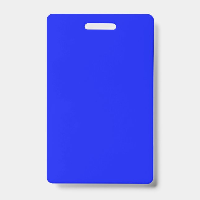 Badge Bleu saphir uni couleur unie bleu vif (Avant)