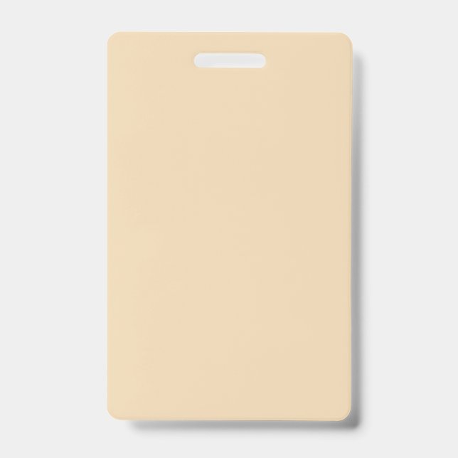 Badge Bleu uni couleur sable clair beige blanc (Avant)