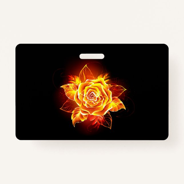 Badge Blooming Fire Rose (Devant)