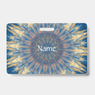 Badge Blue Chakra Kaleidoscope Thunder_Cove