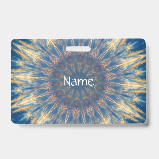 Badge Blue Chakra Kaleidoscope Thunder_Cove (Avant)