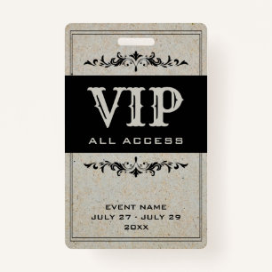 Badge Bohemian Party VIP All Access Pass ID d'événement 