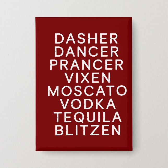 Badge Boire Noël Fête Danseur Dasher (Recto)