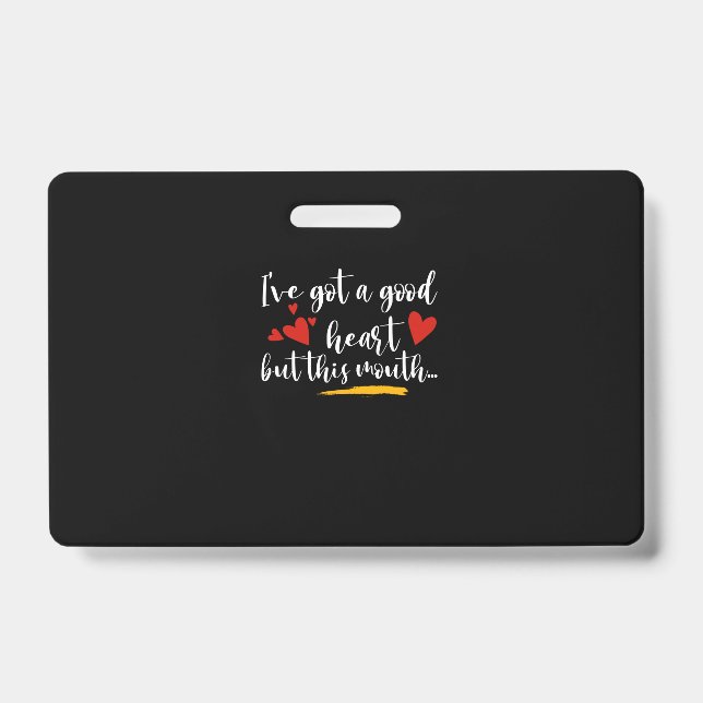 Badge Bon Coeur Mouthy & Attitude (Avant)