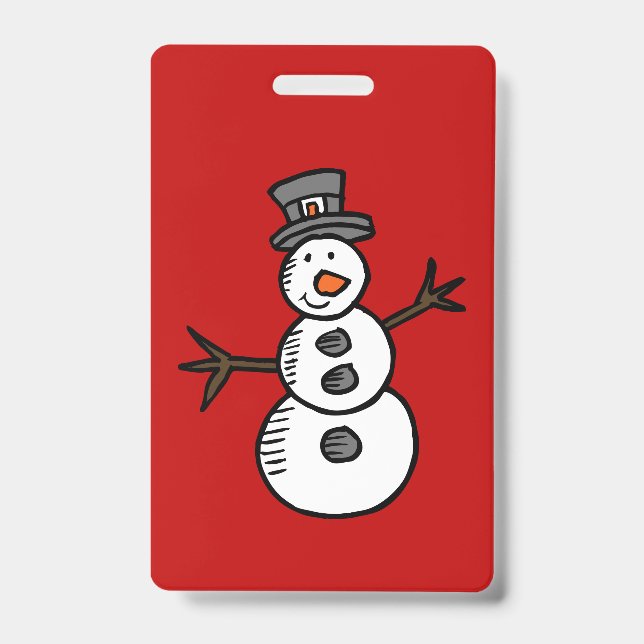 Badge Bonhomme de neige (Avant)