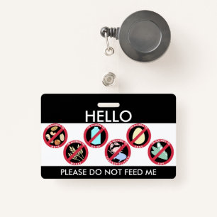 Badge Bonjour mon nom est allergique à l'allergène fait