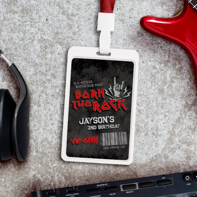 Badge Born Two Rock - 2e Anniversaire VIP All Access Bad (Born Two Rock - All Access Backstage Pass)
