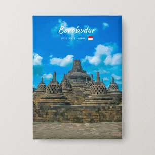 Badge Borobudur, Indonésie - Temple bouddhiste ancien