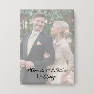 Badge Bouquet de rose jaune-beurre photo Mariage