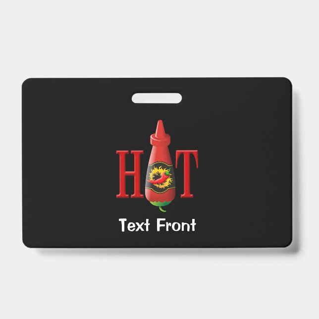 Badge Bouteille de sauce piquante (Avant)