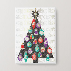 Badge Bouton Arbre de Noël