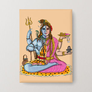 Badge Bouton Ardhanarishvara