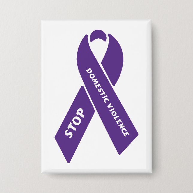 Badge Bouton Arrêter la violence domestique (Recto)