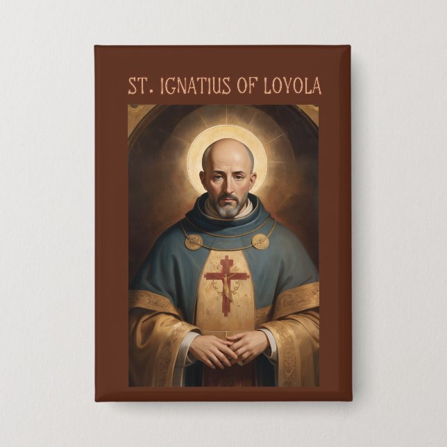 Badge Bouton catholique Saint-Ignace de Loyola (Recto)
