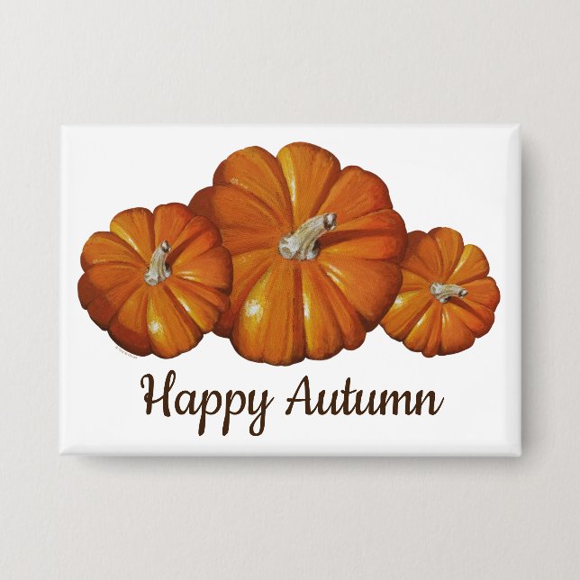 Badge Bouton citrouille (Recto)