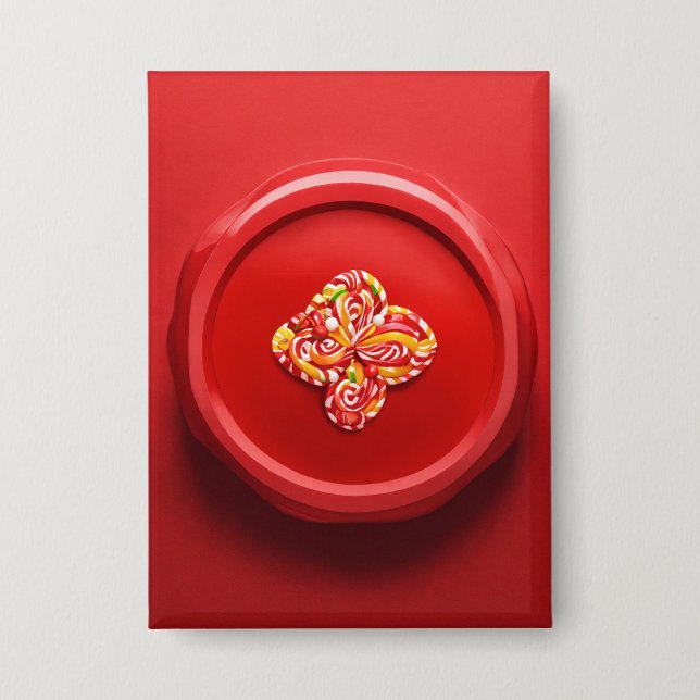 Badge bouton couleur rouge (Recto)