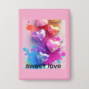 Badge bouton d'amour