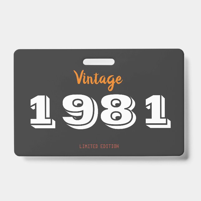 Badge Bouton de 45e anniversaire – Édition limitée vinta (Avant)